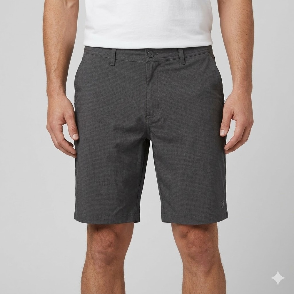Hang Ten Hybrid Shorts Performance Stretch Cross-Training Size 38‎ Grey